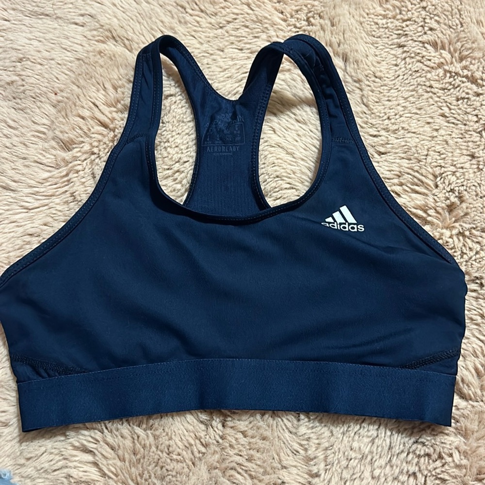 Navy Adidas Sports Bra. Size M.